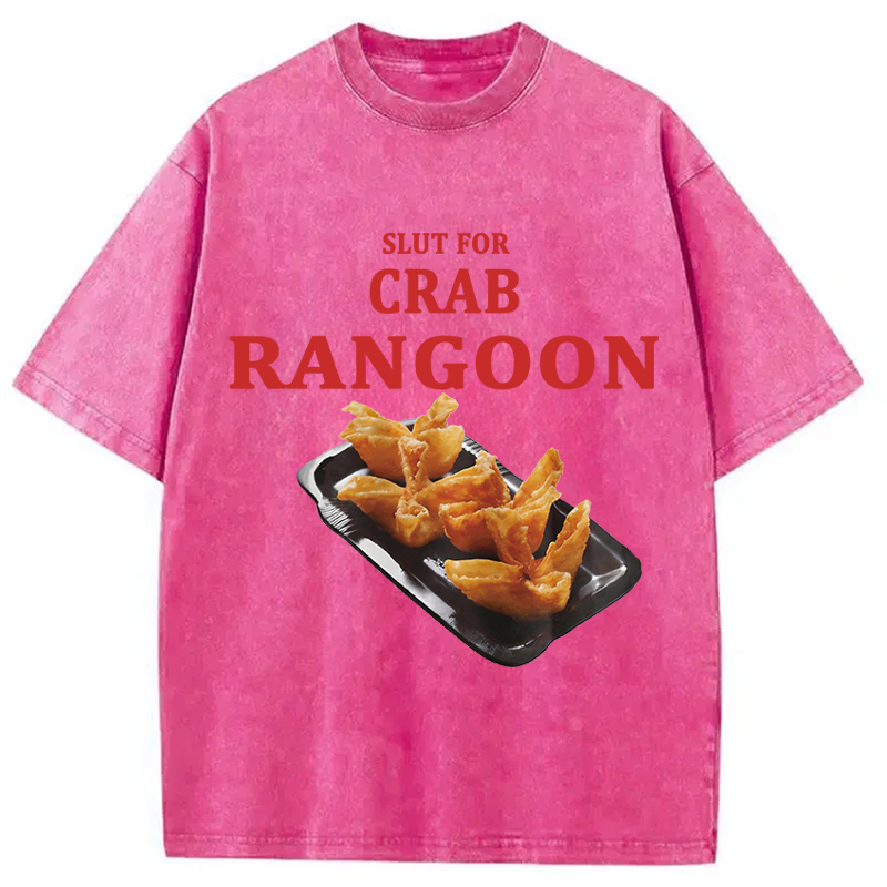 Modecanvas Funny Crab Rangoo Meme Washed T-Shirt