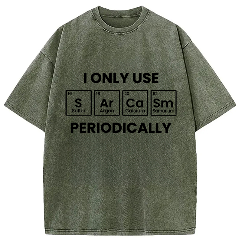 Modecanvas Interesting Chemical Elements Washed T-Shirt