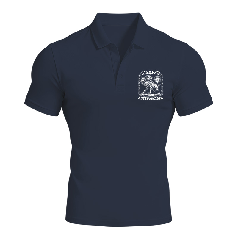 Modecanvas Siempre Antifascista Anti Racist Polo Shirt