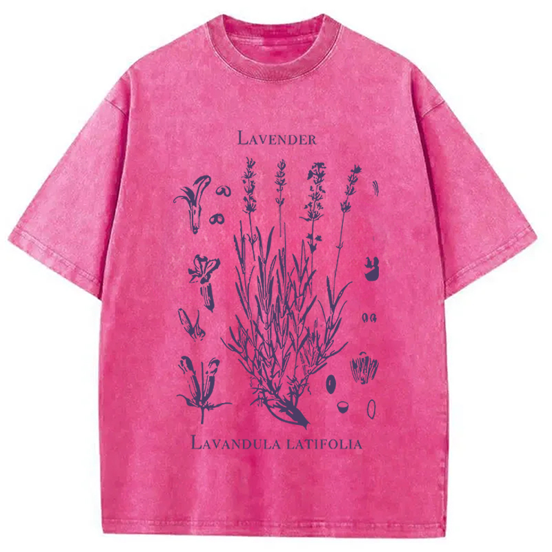 Modecanvas Retro Lavender DTG Printing Washed T-Shirt