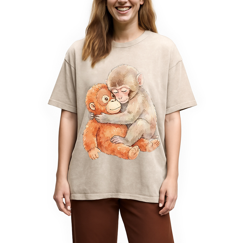 Modecanvas Poor Punch DTG Printing Washed T-Shirt