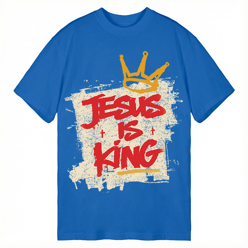 Modecanvas Jesus Is King DTG Printing Classic T-Shirt-modecanvas