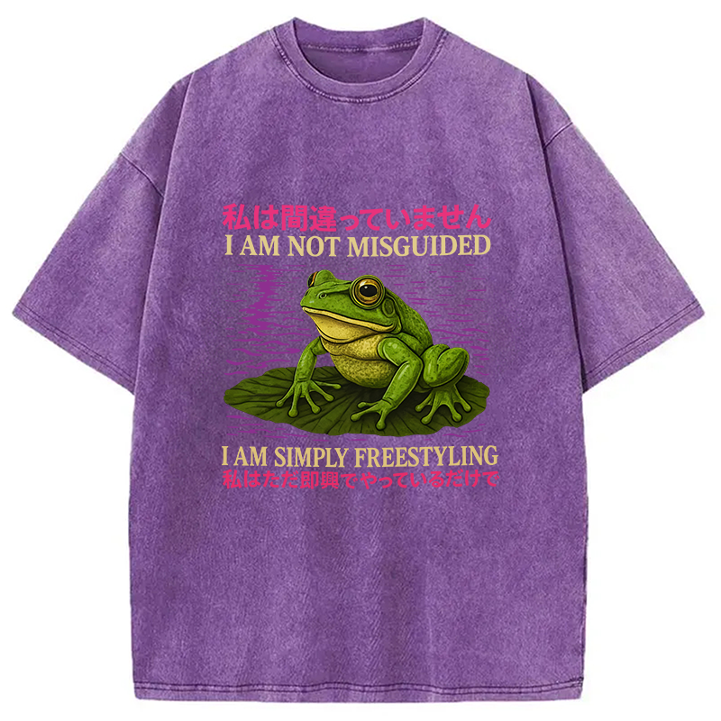 Modecanvas I Am Simply Freestyling Washed T-Shirt