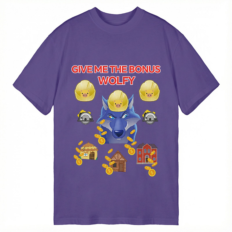 Modecanvas Give Me The Bonus Wolfy Funny DTG Printing Classic T-Shirt-modecanvas