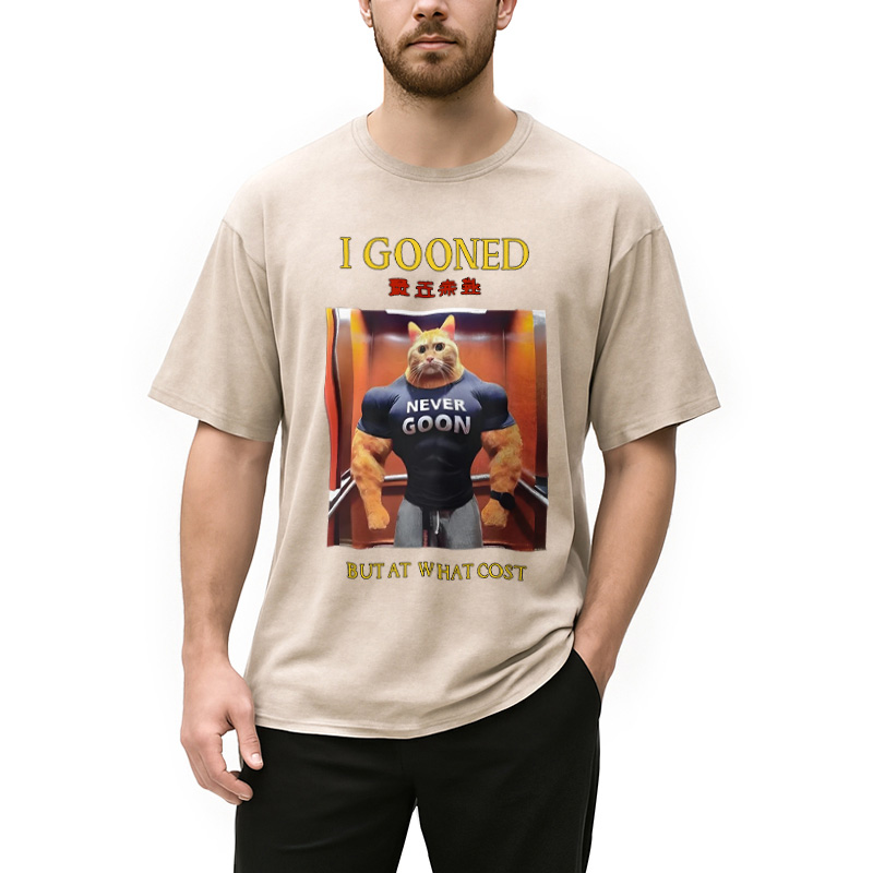 Modecanvas I Gooned but at What Cost Funny Washed T-Shirt