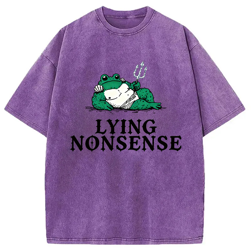 Modecanvas Funny Toad NONSENSE DTG Printing Washed T-Shirt
