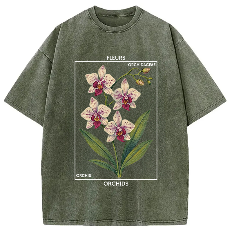 Modecanvas Vintage Orchid DTG Printing Washed T-Shirt