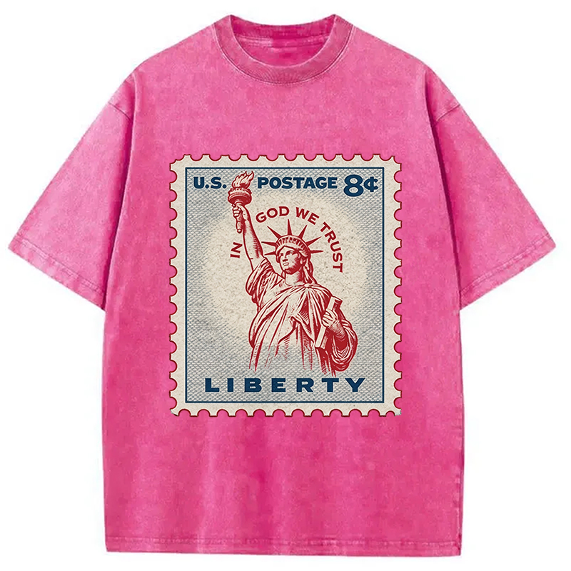 Modecanvas In God We Trust DTG Printing Washed T-Shirt