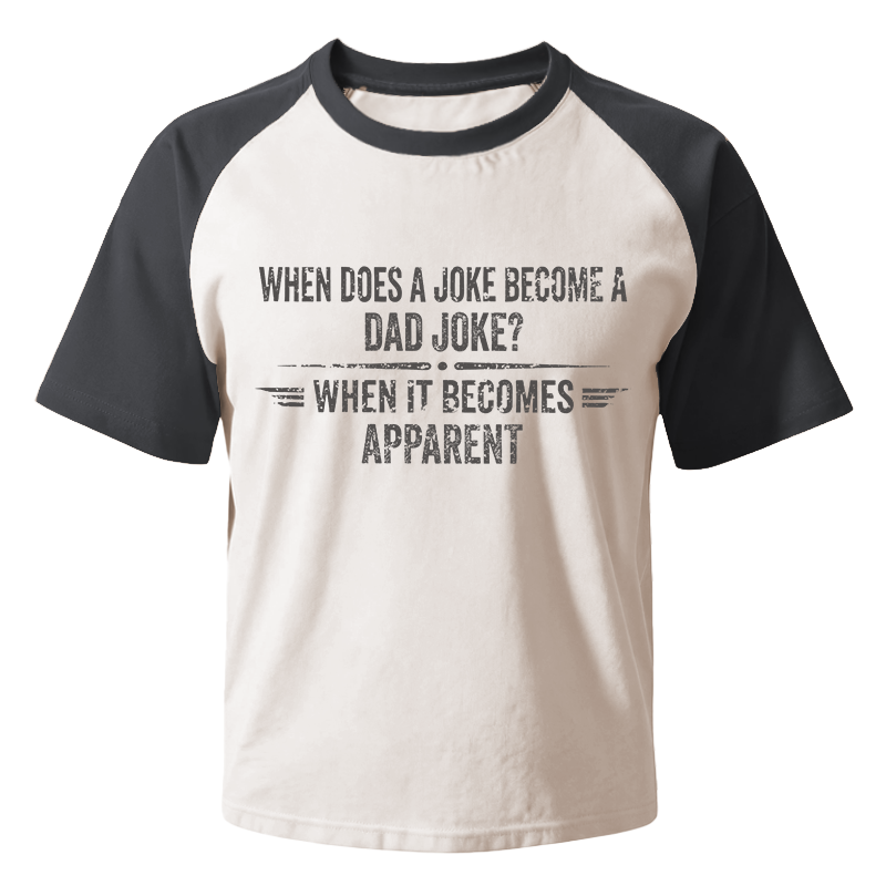 Modecanvas Funny Dad Joke Raglan T-Shirt