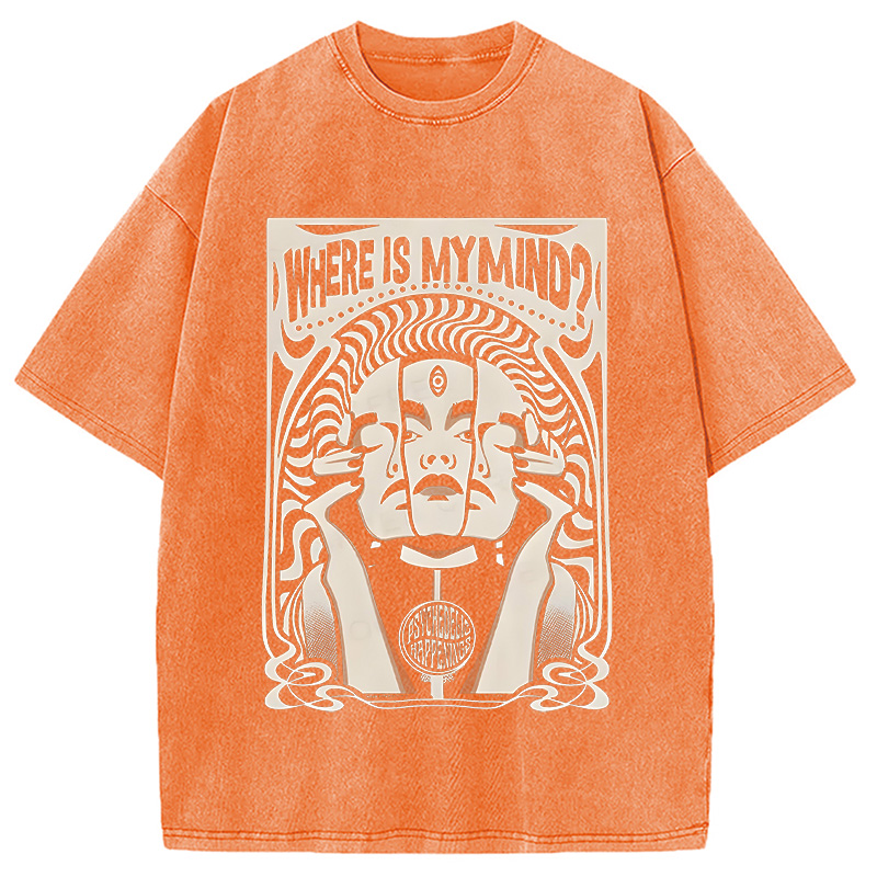 Modecanvas Where Is My Brain Washed T-Shirt-modecanvas
