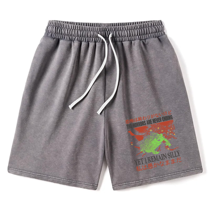 Modecanvas The Horrors are Never Ending Washed Short