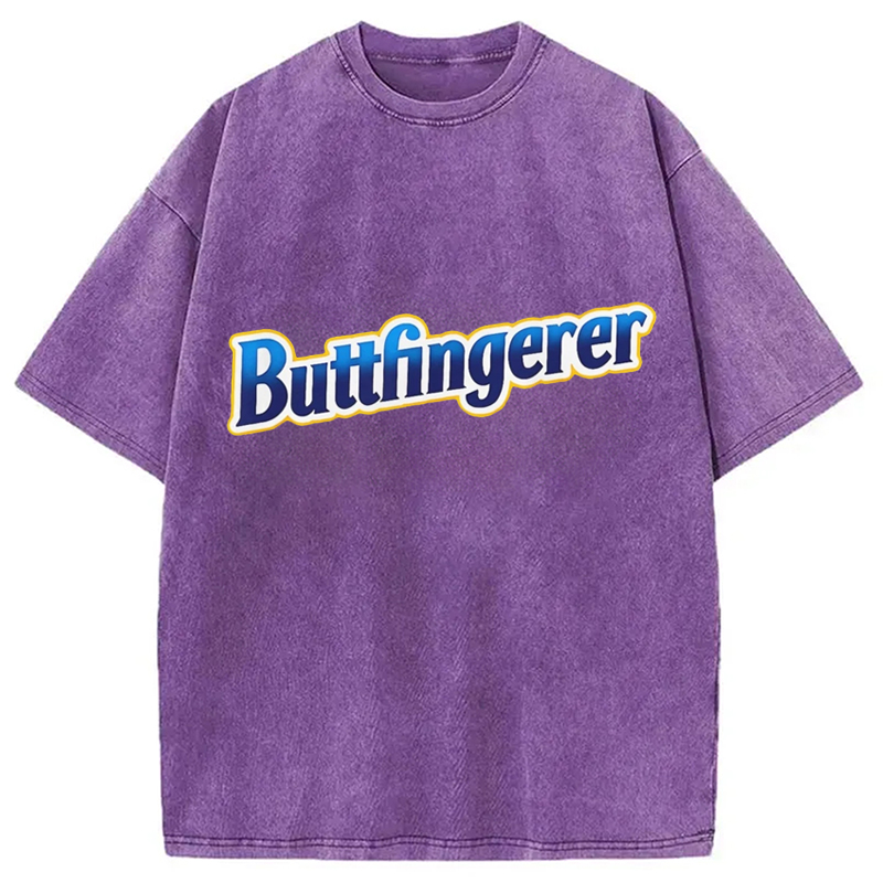 Modecanvas Buttfingerer Meme Funny Washed T-Shirt