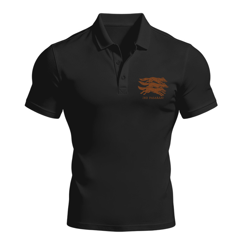 Modecanvas No Pasaran! Anti-Fascist Fox Polo Shirt