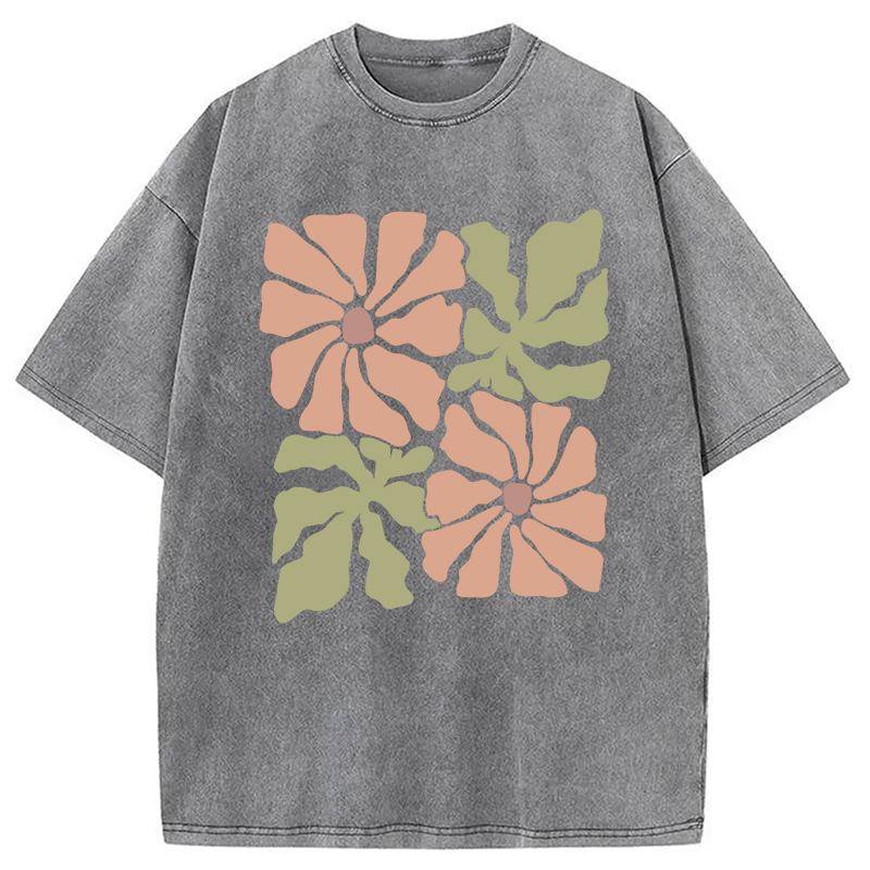 Modecanvas Boho Wildflower Washed T-Shirt