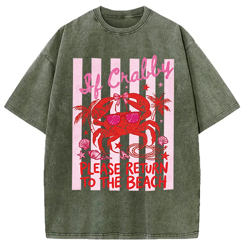 Modecanvas Return To Beach DTG Printing Washed T-Shirt