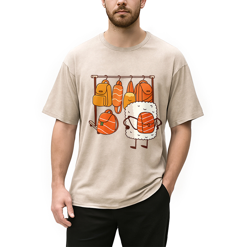 Modecanvas Sushi Is Selecting Backpacks Washed T-Shirt