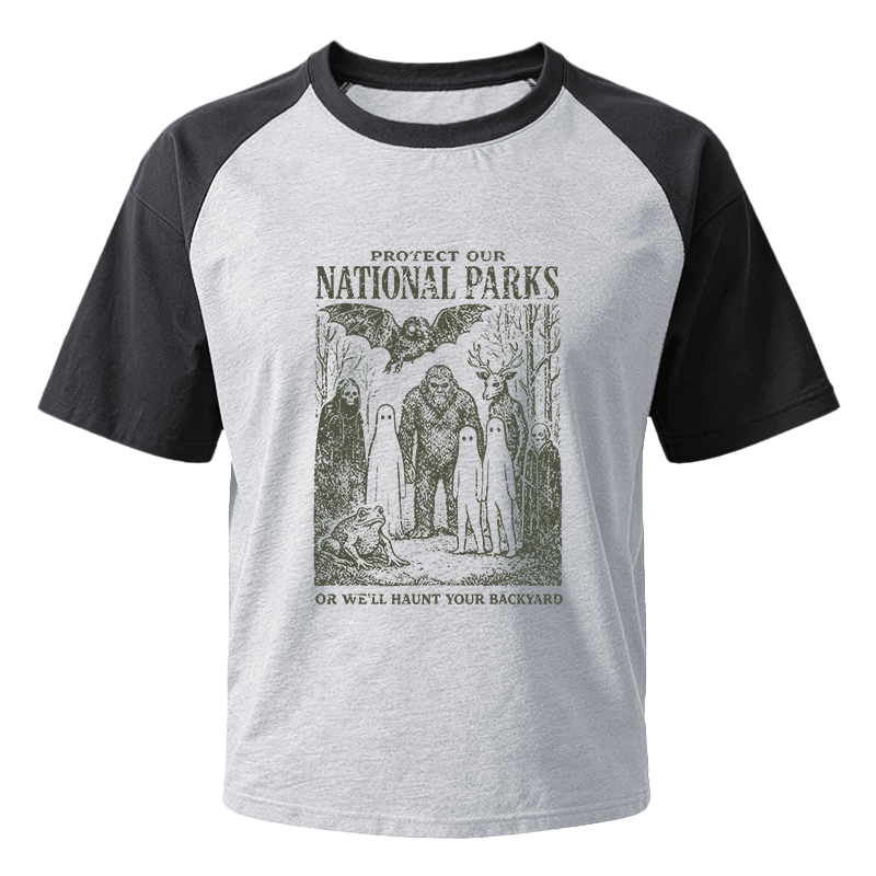 Modecanvas Mothman Protect Our Parks Raglan T-Shirt