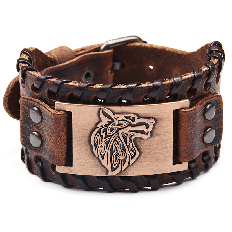 Modecanvas Wolf-Head Braided Bracelet-modecanvas
