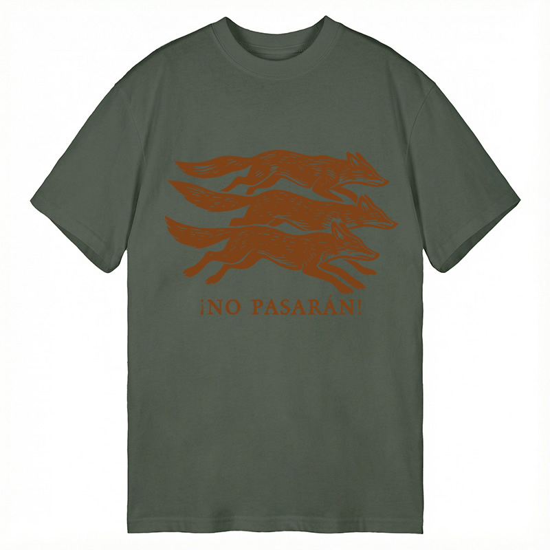 Modecanvas No Pasaran! Anti-Fascist Fox DTG Printing Classic T-Shirt