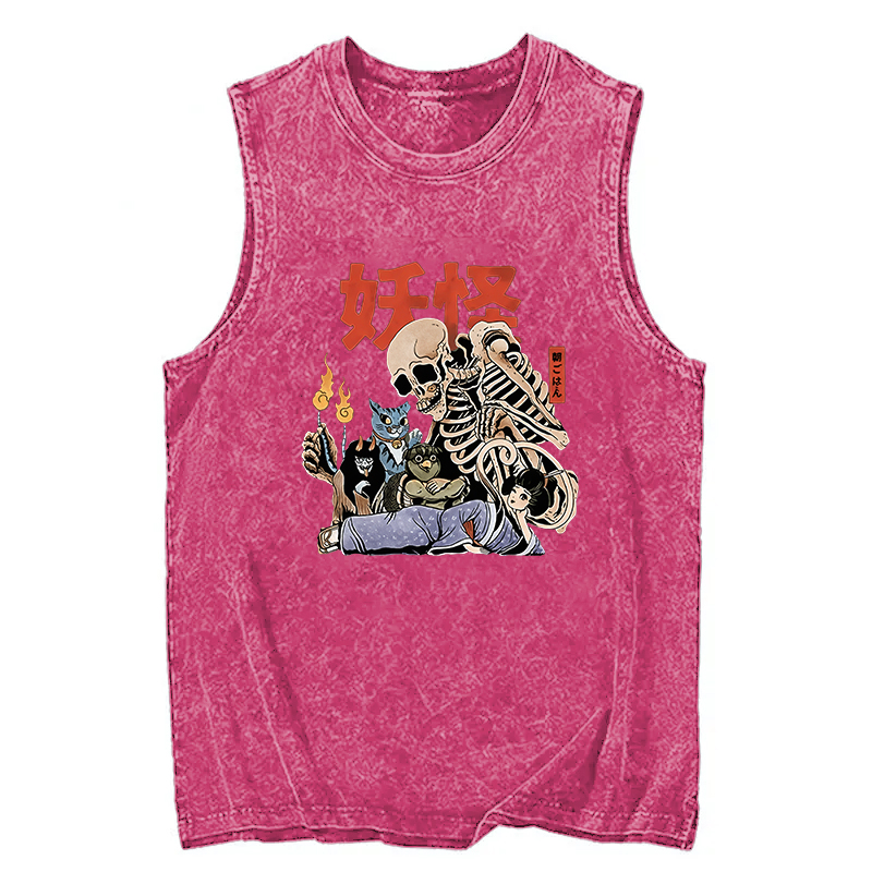Modecanvas The Yokai Club DTG Printing Washed Tank-modecanvas