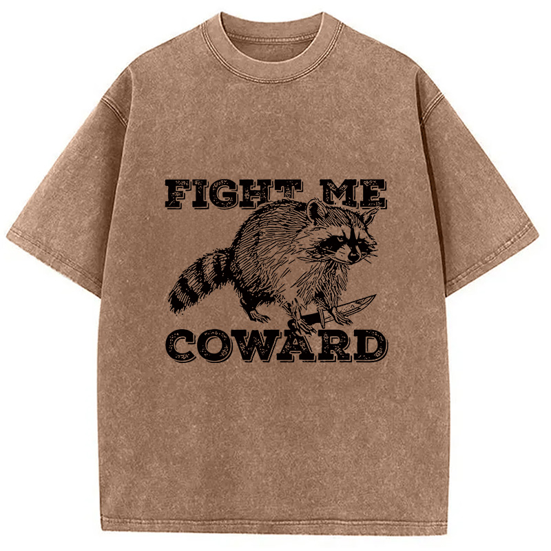 Modecanvas Raccoon With A Knife Washed T-Shirt