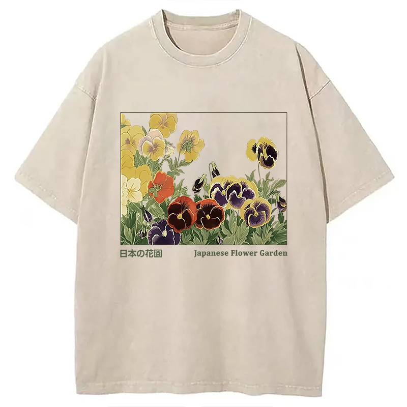 Modecanvas Beautiful Garden Washed T-Shirt