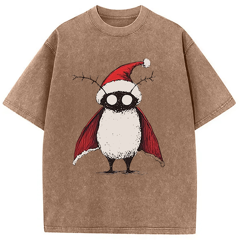Modecanvas Mothman Christmas Washed T-Shirt