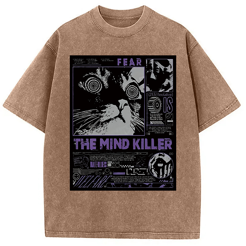 Modecanvas The Mind Killer DTG Printing Washed T-Shirt-modecanvas