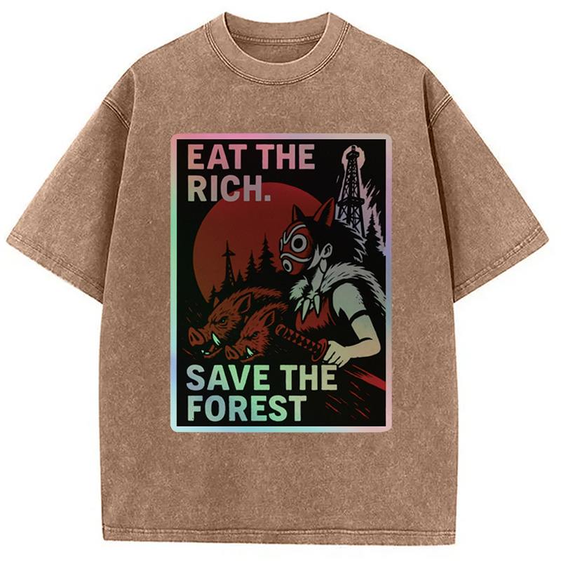 Modecanvas Eat The Rich Washed T-Shirt