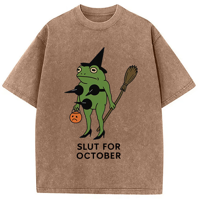 Modecanvas Slut For October Washed T-Shirt