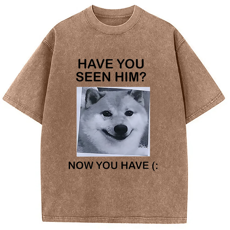 Modecanvas Funny Dog Washed T-Shirt