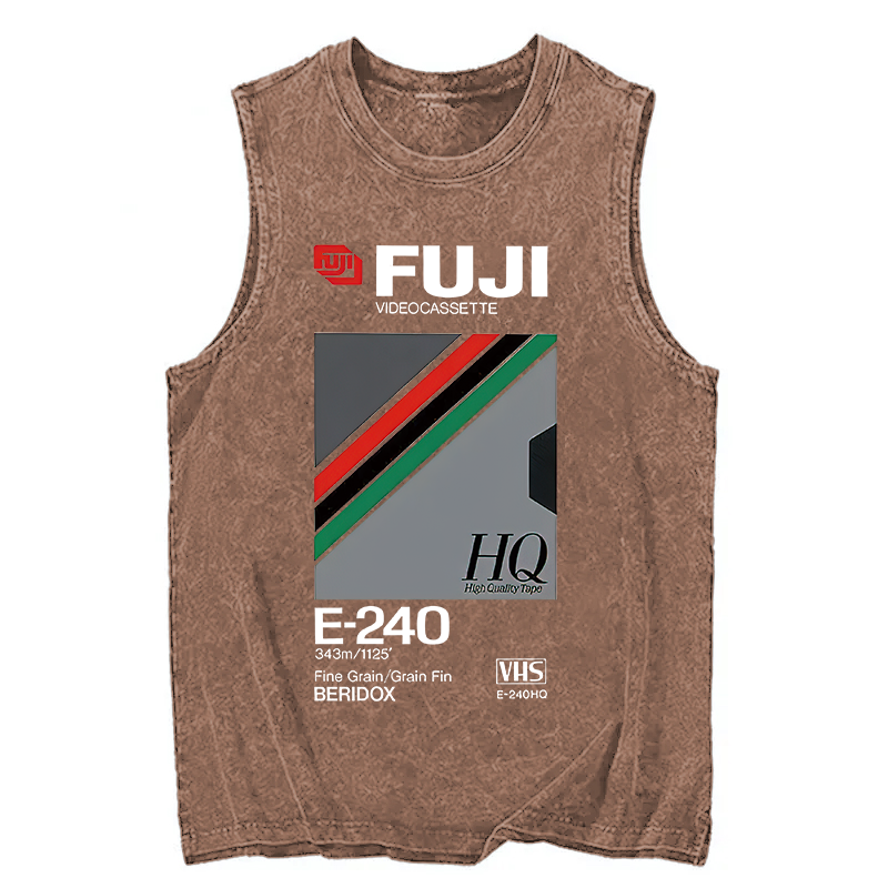 Modecanvas Retro VHS Tape Vaporwave Aesthetic Essential DTG Printing Washed Tank-modecanvas