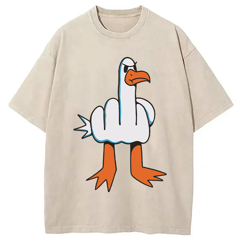Modecanvas Rude Seagull Washed T-Shirt