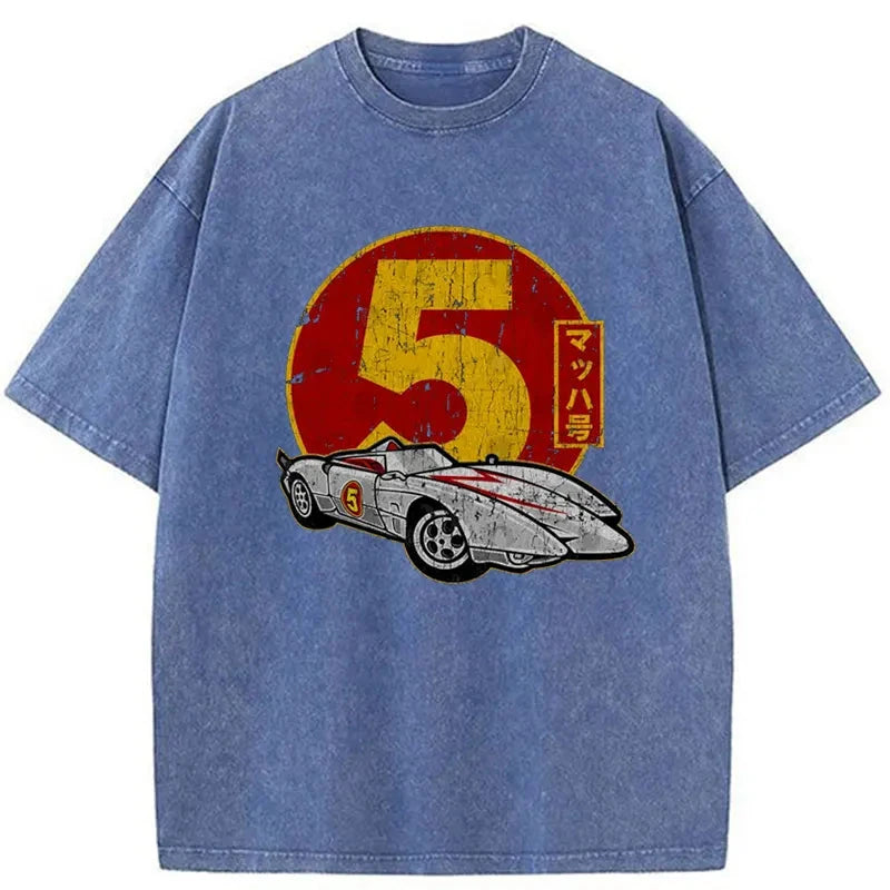 Modecanvas Speed Racer Japan Washed T-Shirt-modecanvas