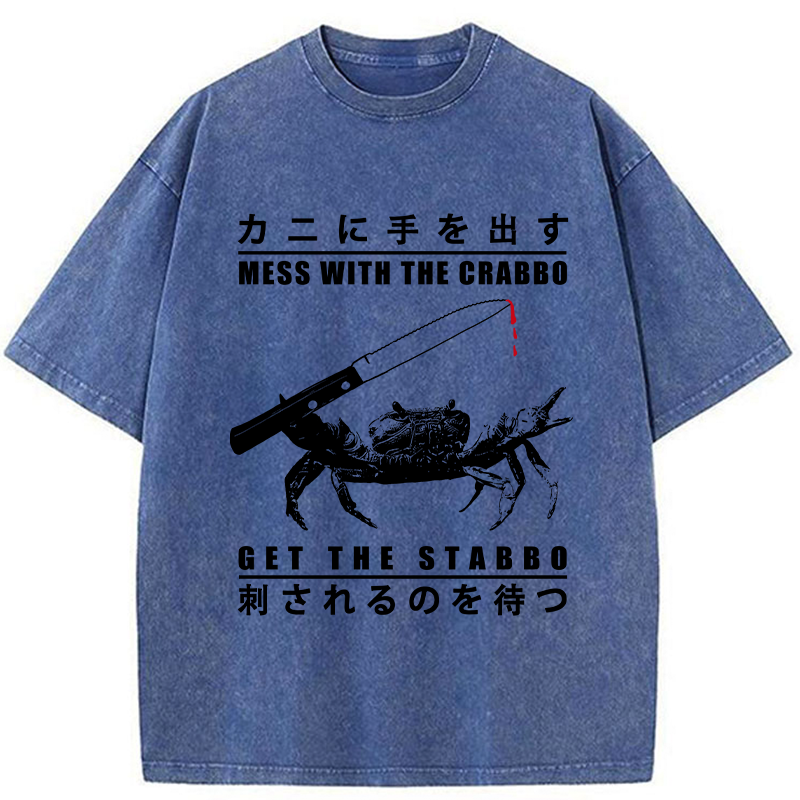 Modecanvas Mess With The Crab Washed T-Shirt