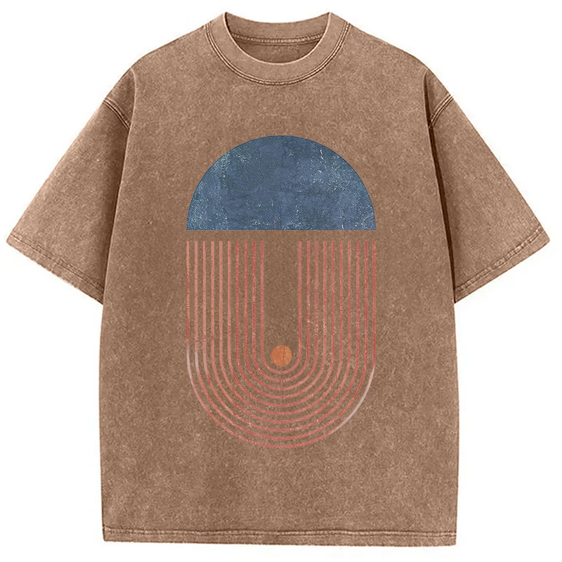 Modecanvas Abstract Art Washed T-Shirt