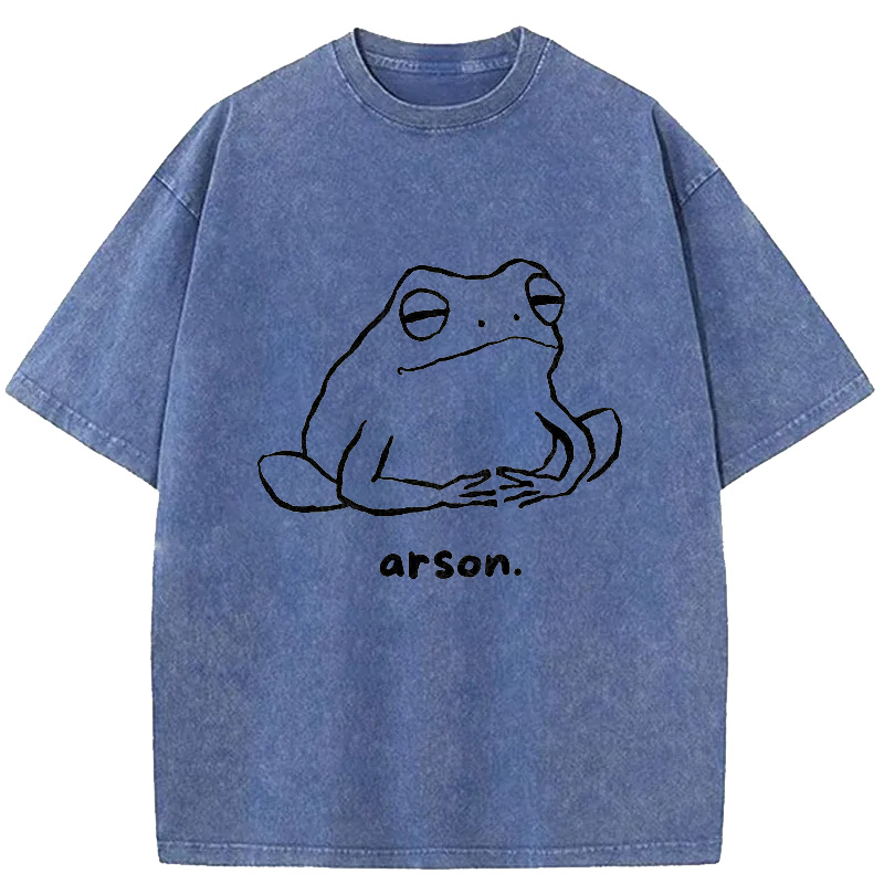 Modecanvas Japan Arsonist Frog Washed T-Shirt