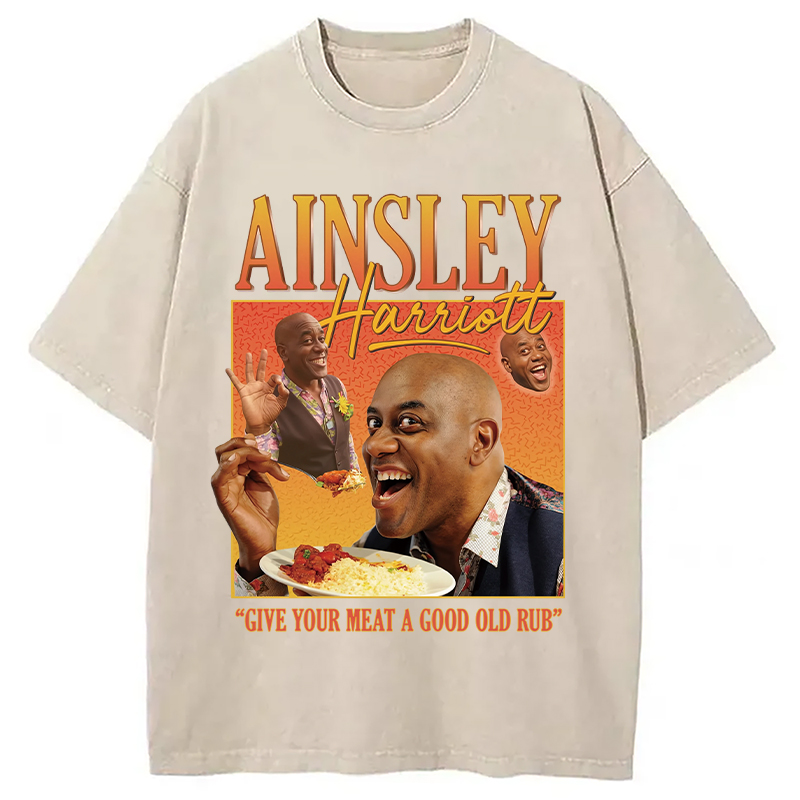 Modecanvas Ainsley Harriott Homage Washed T-Shirt