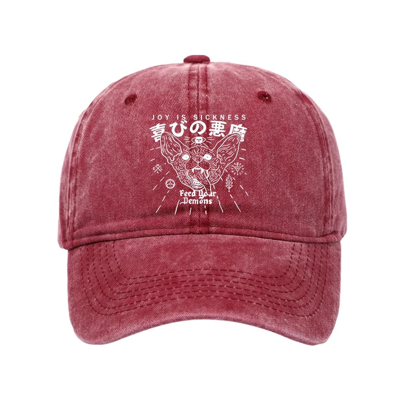 Modecanvas Joy Is Sickness Washed Cap-modecanvas