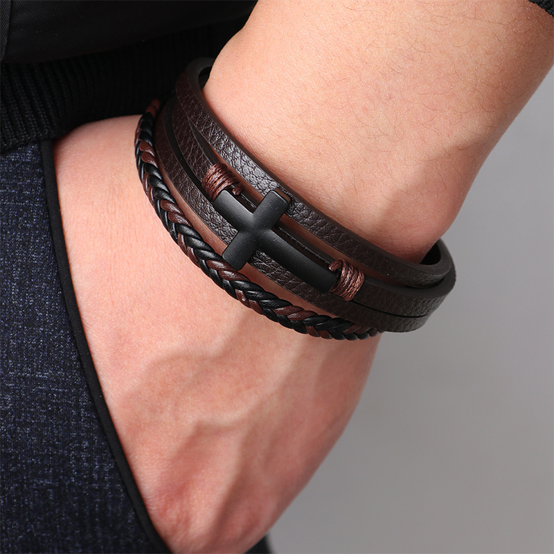 Modecanvas Simple Cross Braided Bracelet-modecanvas