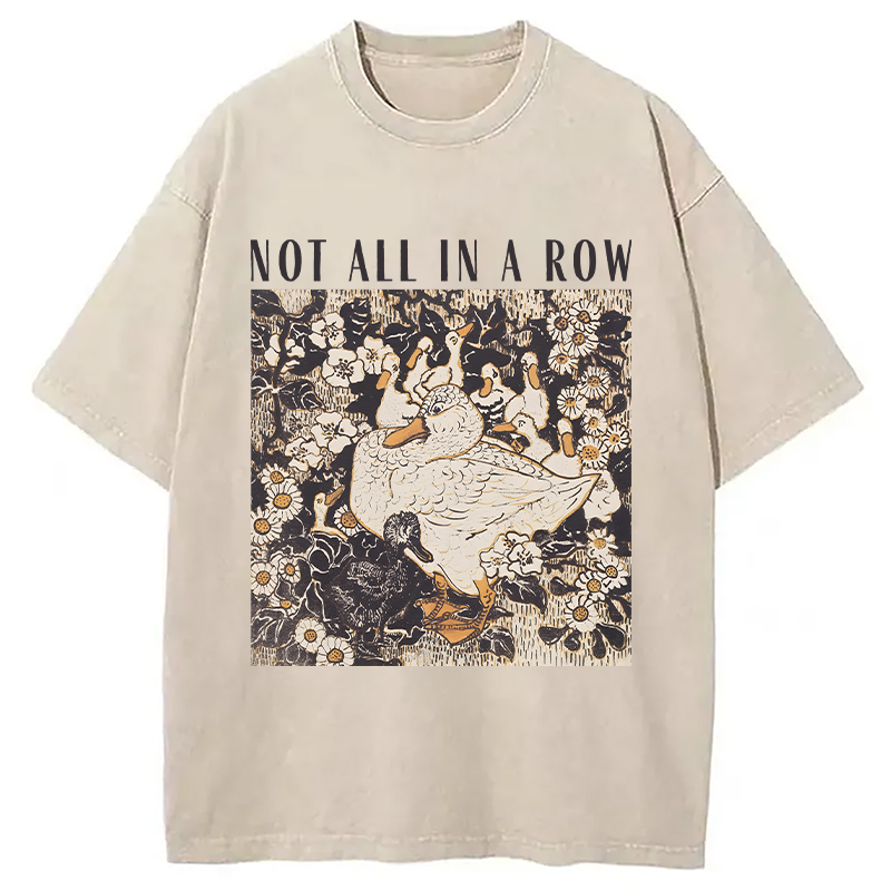 Modecanvas Ducks Not in A Row Washed T-Shirt
