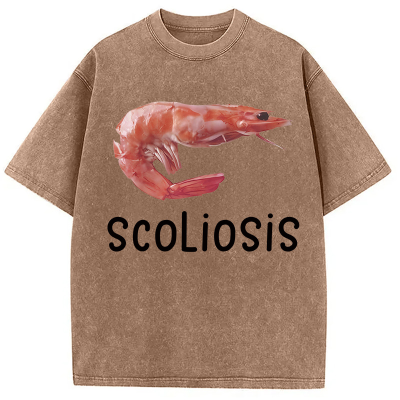 Modecanvas Scoliosis Washed T-Shirt