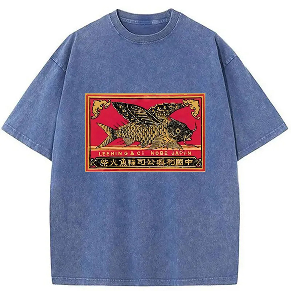 Modecanvas Flying Fish Washed T-Shirt