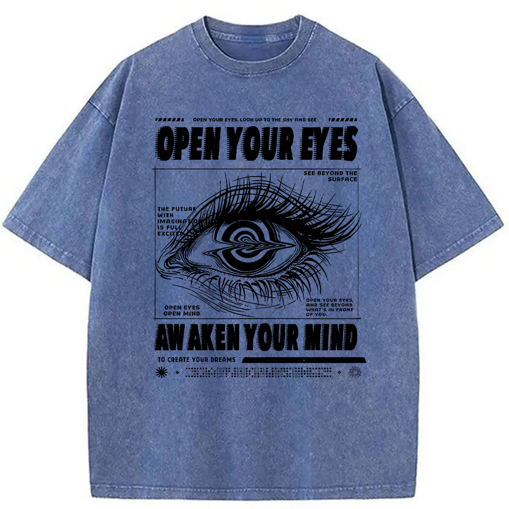 Modecanvas Open Eyes Washed T-Shirt