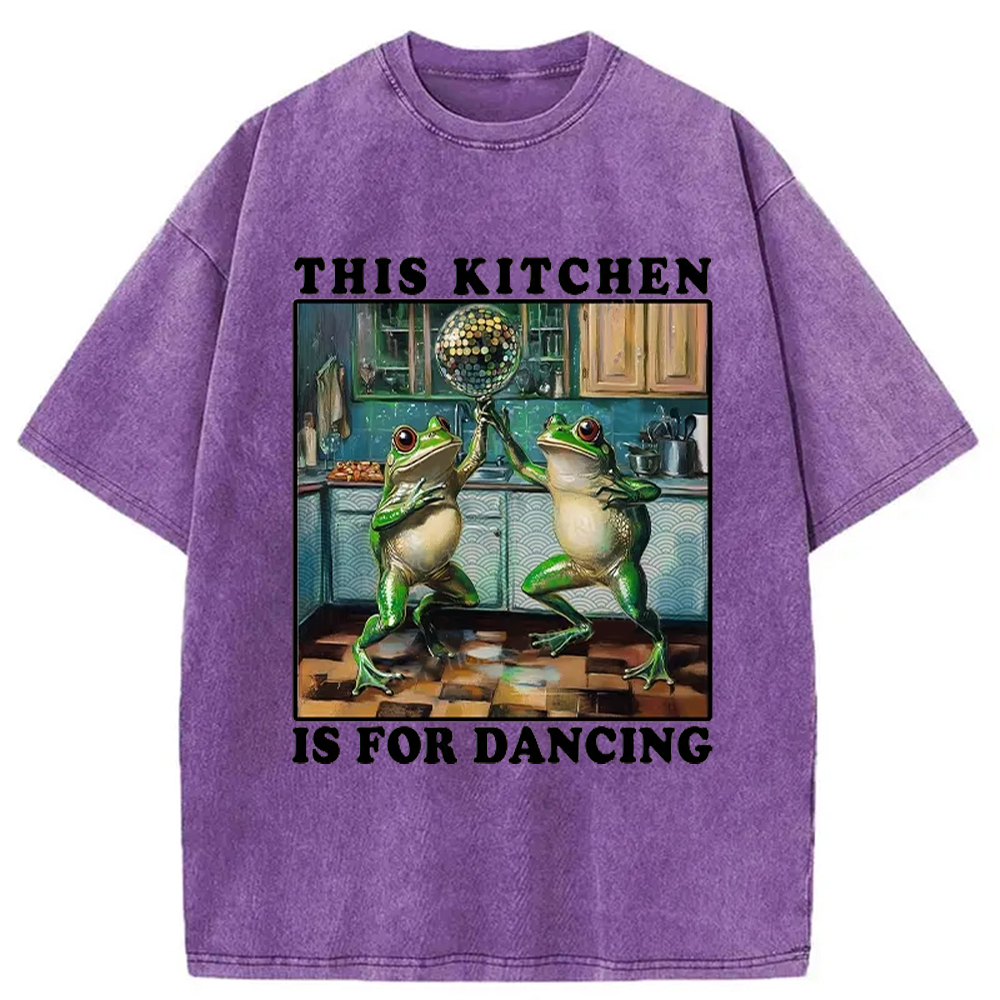 Modecanvas This Kitchen Is For Dancing Washed T-Shirt