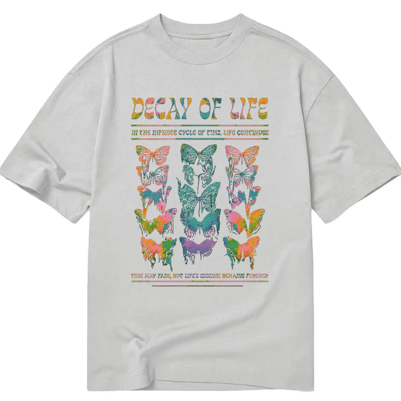 Modecanvas Decay Of Butterfly Life DTG Printing Classic T-Shirt-modecanvas