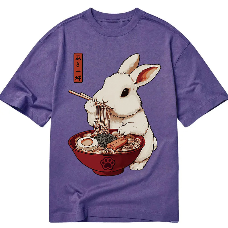 Modecanvas Bunny:One More Bowl, Please! DTG Printing Classic T-Shirt-modecanvas