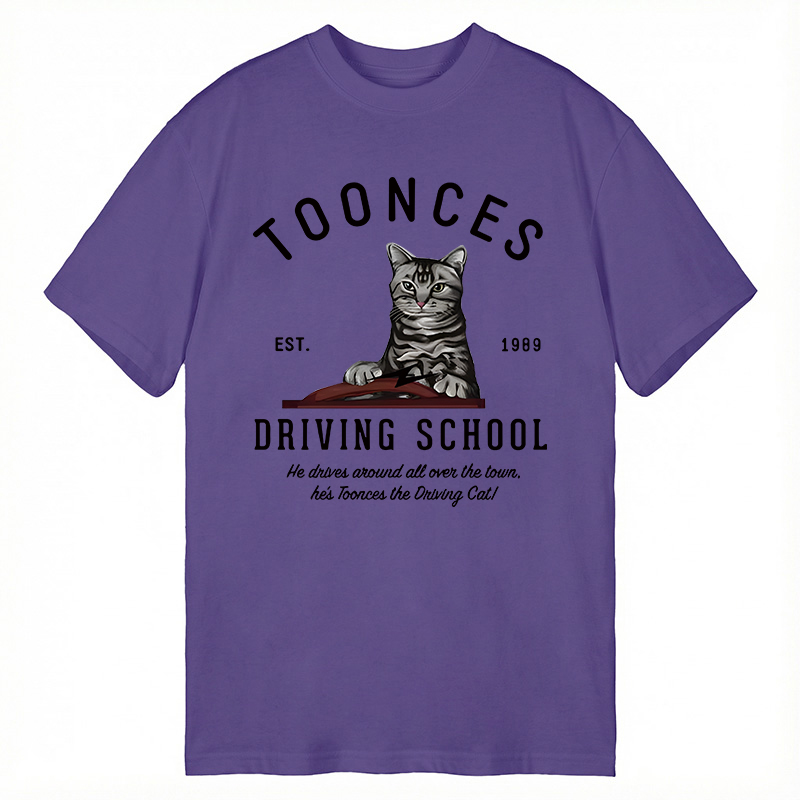 Modecanvas Toonces Driving School DTG Printing Classic T-Shirt-modecanvas