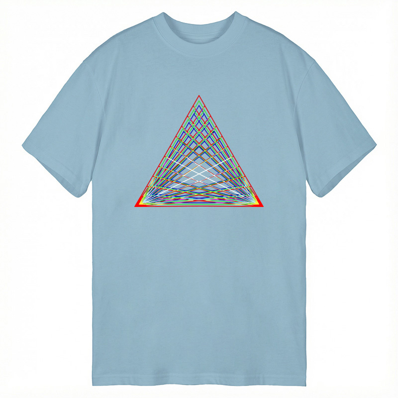 Modecanvas Prismatic Pyramid DTG Printing Classic T-Shirt-modecanvas