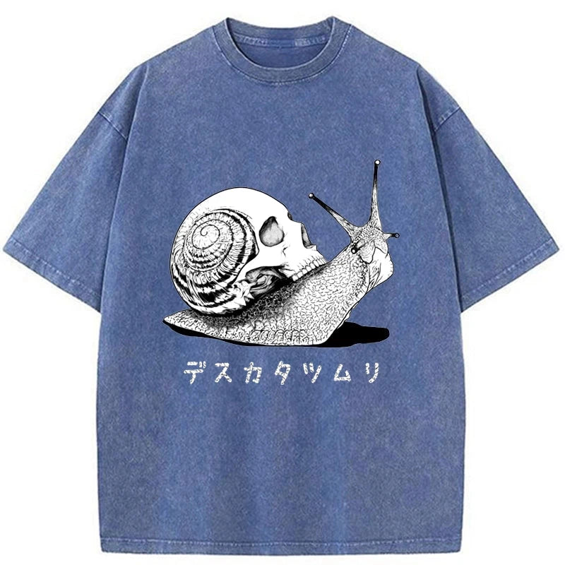 Modecanvas Death Snail Manga Washed T-Shirt
